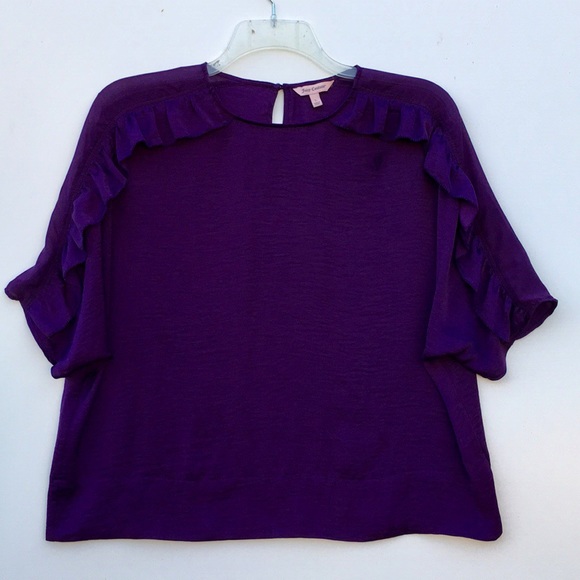 Juicy Couture Tops - JUICY COUTURE RUFFLED DOLMAN BLOUSE DEEP PURPLE
